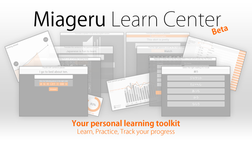 Miageru Learn Center, Your personal learning toolkit. Learn, Practice and Track your progress